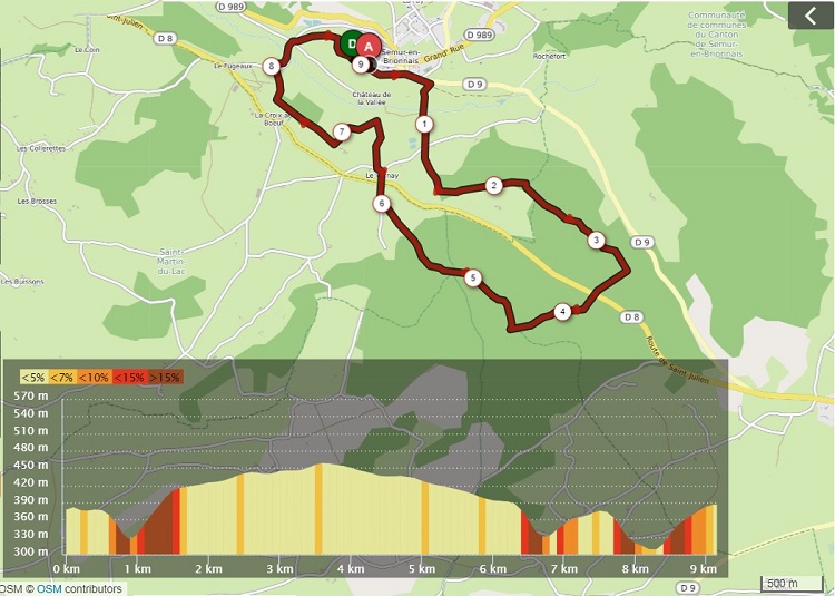 1 trail 9 km les vernay