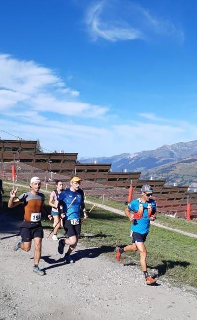 Adrien en course trail des arcs