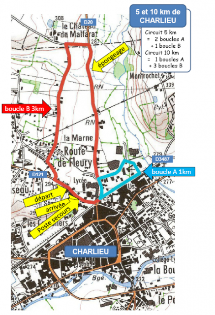 Circuits 5 et 10 km Charlieu 2013