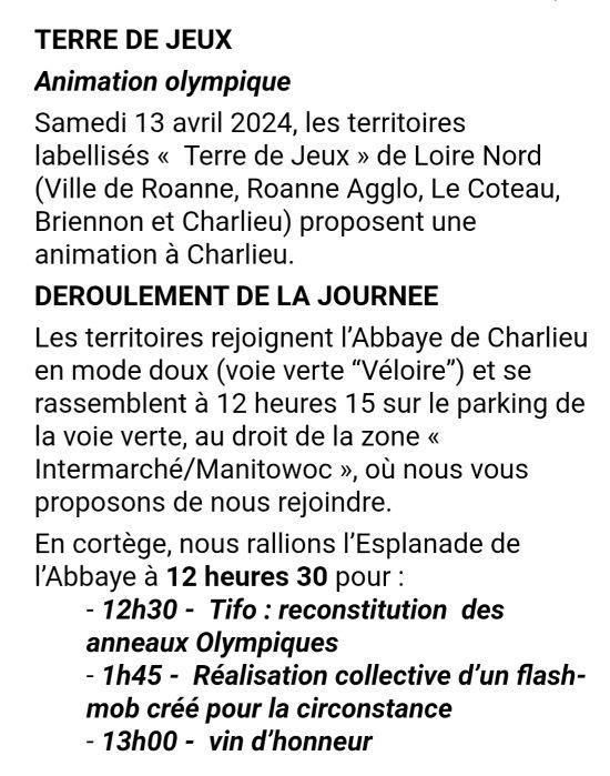 Olympique programme